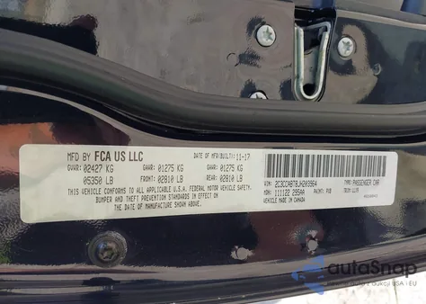 2018 Chrysler 300 300S from USA, damaged, VIN 2C3CCABT8JH203964